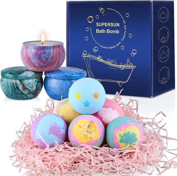 Set Bombas De Baño y Velas- Serenidad