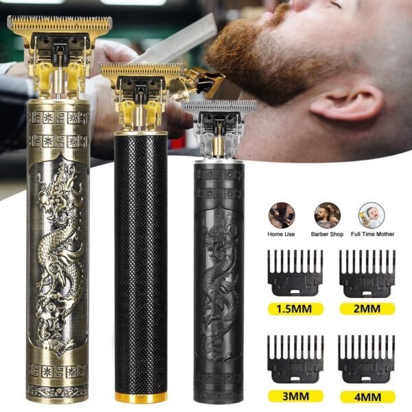Máquina Afeitar Recortar Barba Vintage Dorada - Image 3