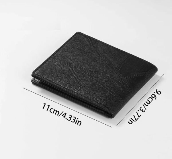 Kit de Reloj Pulso en Cuero y Billetera para Hombres En Negro - Image 3